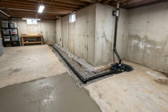 Basement Floor Drainage System