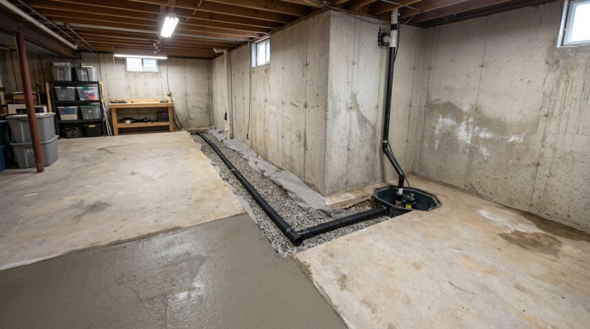 Basement Floor Drainage System