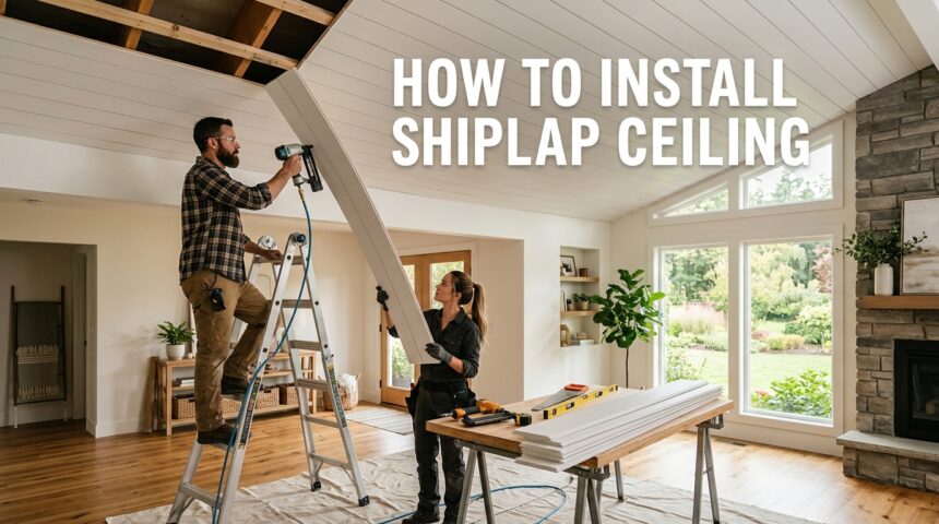 How to Install Shiplap Ceiling