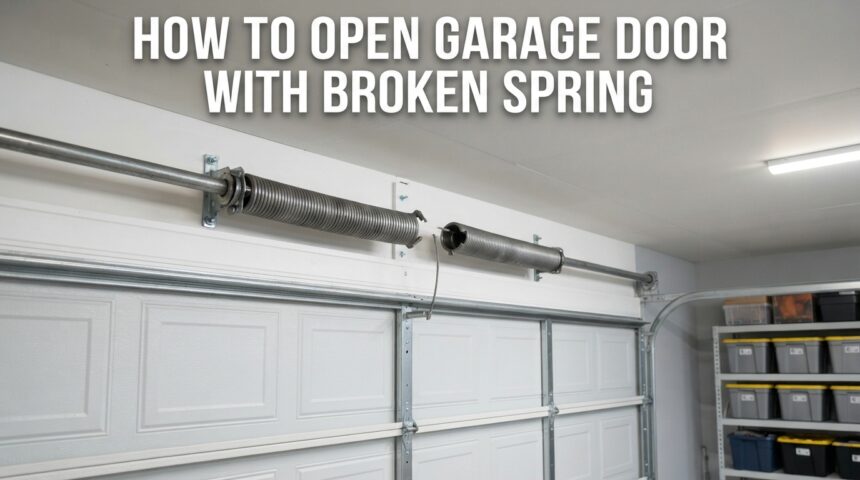 How to Open Garage Door With Broken Spring