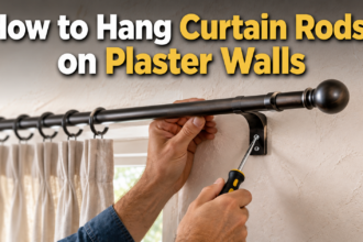 How to Hang Curtain Rods on Plaster Walls
