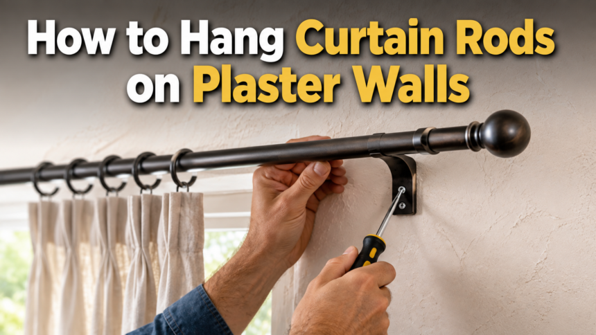 How to Hang Curtain Rods on Plaster Walls