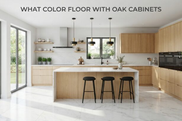 What Color Floor With Oak Cabinets
