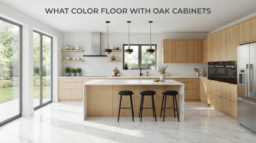 What Color Floor With Oak Cabinets